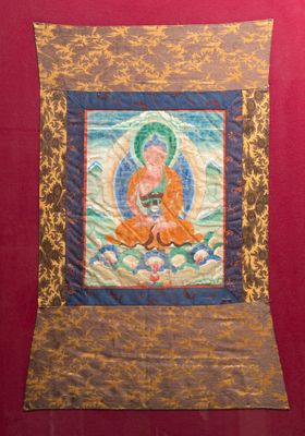 A Tibetan 'Shakyamuni Buddha' thangka, 20th C.