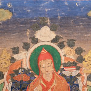 A Tibetan thangka depicting a lama, 19th C. — photo 4