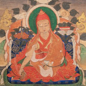 A Tibetan thangka depicting a lama, 19th C. — photo 5