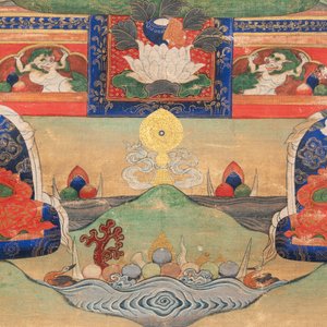 A Tibetan thangka depicting a lama, 19th C. — photo 6