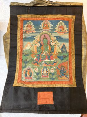 A Tibetan thangka depicting Green Tara, 19th C. — photo 2