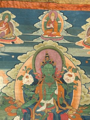 A Tibetan thangka depicting Green Tara, 19th C. — photo 4