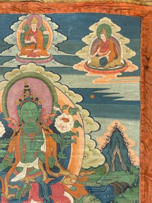 A Tibetan thangka depicting Green Tara, 19th C. — photo 5