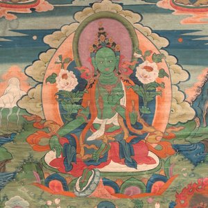 A Tibetan thangka depicting Green Tara, 19th C. — photo 4