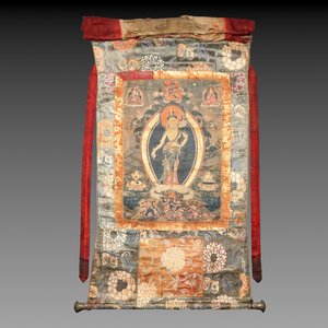 A Tibetan thangka depicting Padmapani, 19th C. — photo 1
