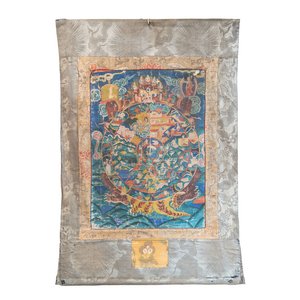 A Tibetan thangka depicting the Wheel of Life, Bhavacakra, 19th C. — photo 1