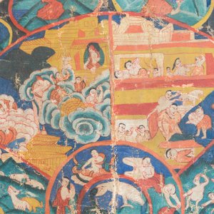 A Tibetan thangka depicting the Wheel of Life, Bhavacakra, 19th C. — photo 5