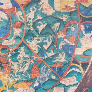 A Tibetan thangka depicting the Wheel of Life, Bhavacakra, 19th C. — photo 6