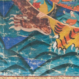 A Tibetan thangka depicting the Wheel of Life, Bhavacakra, 19th C. — photo 9