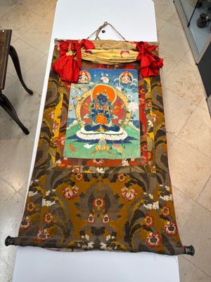 A Tibetan 'Vajradhara Yab Yum' thangka, 19/20th C. — foto 2