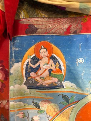 A Tibetan 'Vajradhara Yab Yum' thangka, 19/20th C. — foto 4