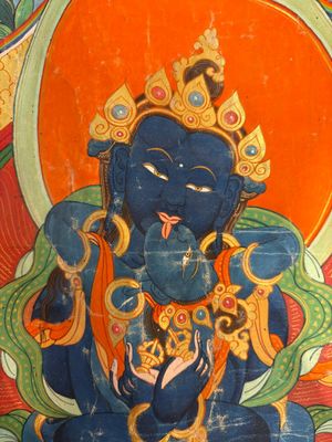 A Tibetan 'Vajradhara Yab Yum' thangka, 19/20th C. — foto 8