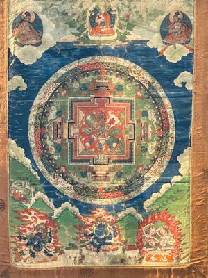 A Tibetan 'Vajrasana Mandala' thangka, 19th C. — foto 2