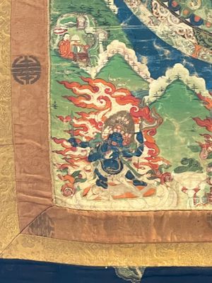 A Tibetan 'Vajrasana Mandala' thangka, 19th C. — foto 9