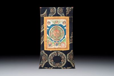 A Tibetan 'Vajrasana Mandala' thangka, 19th C.