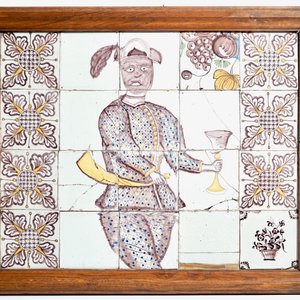 A tile mural with a Moor in manganese and yellow, Lille, France, 18th C. — photo 2