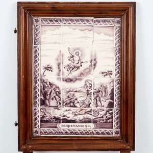 A tryptich of Dutch Delft tile murals with religious scenes, Utrecht, 19th C. — 照片 3