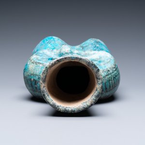 A turquoise- and black-glazed pottery figurative ewer, Kashan, Iran, 12/13th C. — 照片 7