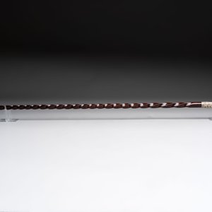 A twisted wooden walking stick with a French silver ‘Serpent’ handle, 800/000, ca. 1900 — photo 2