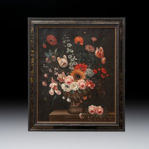 A. v. Wijk (Dutch school): 'Still life with flowers', oil on canvas, 17th C. — photo 1