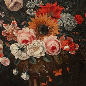A. v. Wijk (Dutch school): 'Still life with flowers', oil on canvas, 17th C. — photo 2