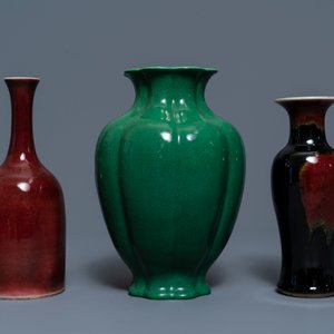A varied collection monochrome Chinese porcelain wares, 19/20th C. — photo 14