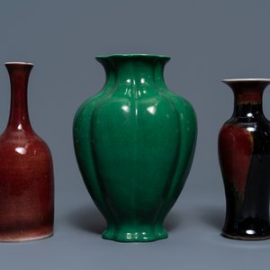 A varied collection monochrome Chinese porcelain wares, 19/20th C. — photo 15
