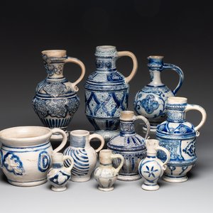 A varied collection of 10 Westerwald stoneware jugs, 17th C. and later — photo 1