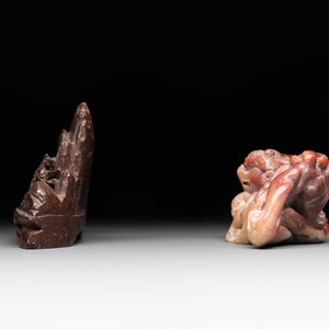 A varied collection of 11 Chinese jade and soapstone carvings, 19/20th C. — foto 23