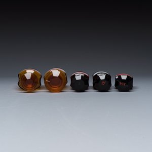 A varied collection of 14 glass apothecary bottles — photo 12