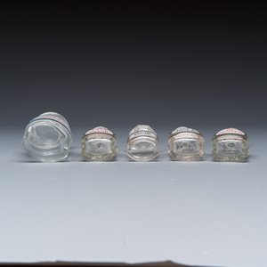 A varied collection of 14 glass apothecary bottles — photo 7
