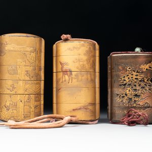 A varied collection of 14 Japanese lacquer and bronze wares, Zōhiko 平安象彦 mark, 19/20th C. — 照片 6