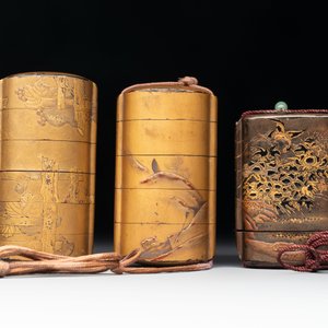 A varied collection of 14 Japanese lacquer and bronze wares, Zōhiko 平安象彦 mark, 19/20th C. — 照片 7