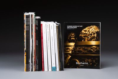 A varied collection of 26 Bonhams and Christie's auction catalogues and magazines, 2002-2018