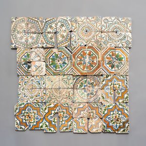 A varied collection of 64 polychrome tiles, Spain, 16th C. — photo 1