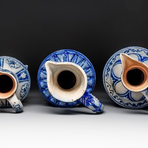 A varied collection of 8 Westerwald stoneware jugs, 19th C. — photo 12