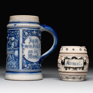 A varied collection of 8 Westerwald stoneware jugs, 19th C. — photo 20