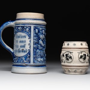 A varied collection of 8 Westerwald stoneware jugs, 19th C. — photo 21
