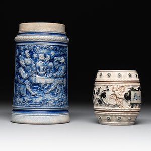 A varied collection of 8 Westerwald stoneware jugs, 19th C. — photo 22