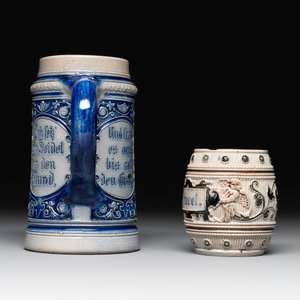 A varied collection of 8 Westerwald stoneware jugs, 19th C. — photo 23