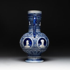 A varied collection of 8 Westerwald stoneware jugs, 19th C. — photo 5