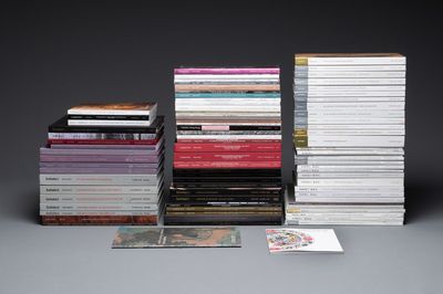 A varied collection of 84 auction catalogues on Asian art collections from Sotheby's and Christie's, 1998-2024
