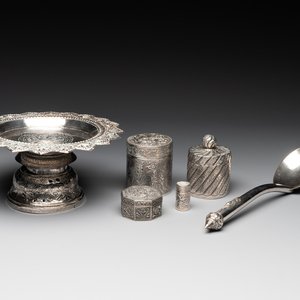 A varied collection of Chinese and Thai silverware, 19/20th C. — photo 1