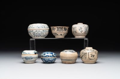 A varied collection of Chinese and Vietnamese blue and white wares, 14th C. and later