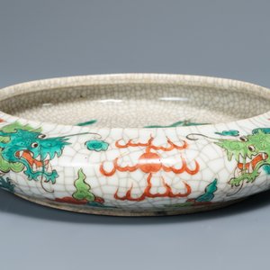 A varied collection of Chinese blue and white and famille verte porcelain, 19th C. — photo 13