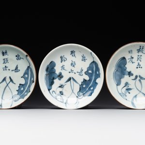A varied collection of Chinese blue and white, grisaille and famille verte porcelain, Kangxi and later — photo 6