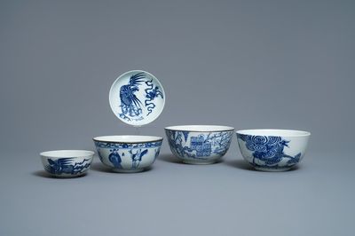 A varied collection of Chinese blue and white Vietnamese market 'Bleu de Hue' wares, 19th C.