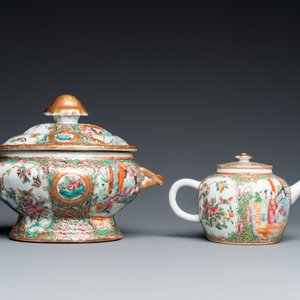 A varied collection of Chinese Canton famille rose porcelain, 19th C. — photo 11