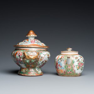 A varied collection of Chinese Canton famille rose porcelain, 19th C. — photo 12