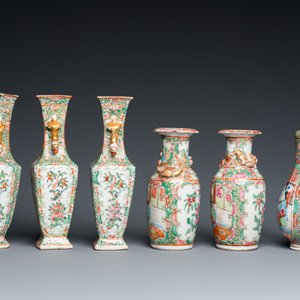 A varied collection of Chinese Canton famille rose porcelain, 19th C. — photo 3